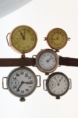 Lot 172 - First World War Trench watch and other watches