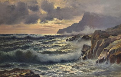Lot Guido Odierna, (Italian, 1903-1991) - Oil on canvas - Capri
