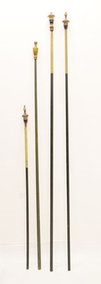 Lot 332 - Four Friendly Society painted wooden processional staves