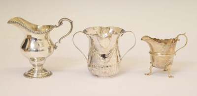 Lot 286 - George V silver cream jug