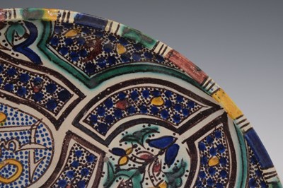 Lot 513 - North African (Moroccan) earthenware pottery dish