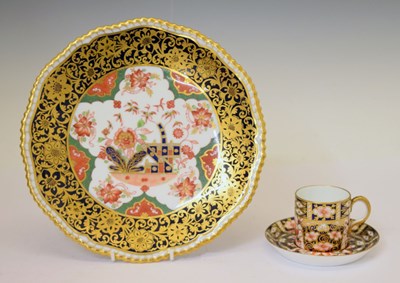 Lot 501 - Royal Crown Derby coffee can and saucer, Copeland Spode plate