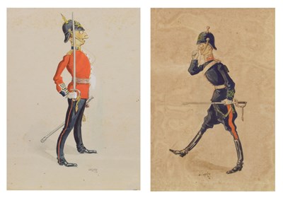 Lot 416 - Charles Johnson Payne 'Snaffles' (1884-1967) - Two watercolours of military officers