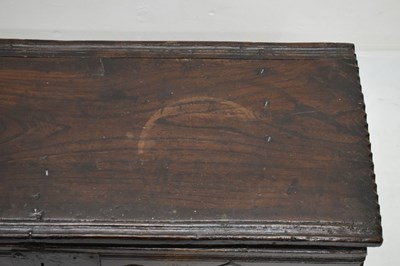 Lot 543 - Mid 17th century oak six-plank coffer or bedding chest