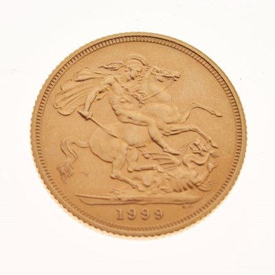 Lot 309 - Elizabeth II gold sovereign, 1999