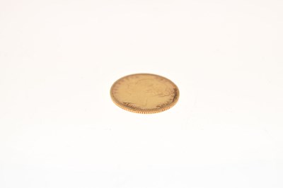 Lot 295 - Queen Victoria  Young Head/Shield Back gold half sovereign, 1885