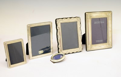 Lot 277 - Five silver mounted easel photograph frames