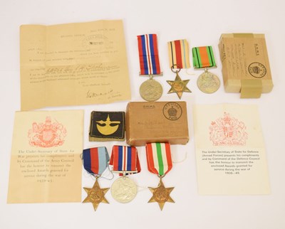 Lot 462 - Two Second World War medal trios