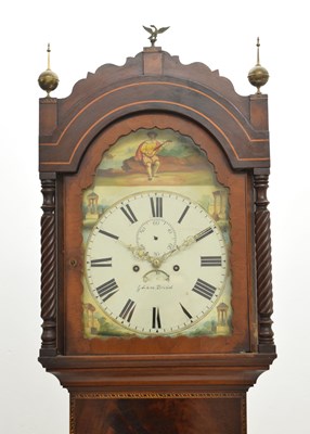 Lot 648 - 19th century mahogany-cased 8 day long case clock, G. Lane, Bristol