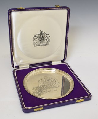 Lot 253 - Elizabeth II limited edition silver salver or card tray