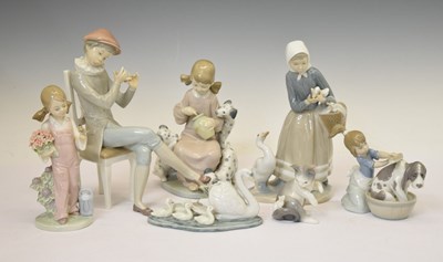 Lot 512 - Lladro - Group of seven porcelain figures