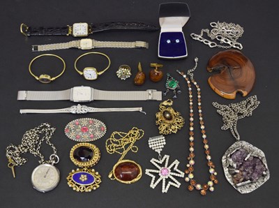 Lot 142 - Small quantity of various jewellery, including costume jewellery