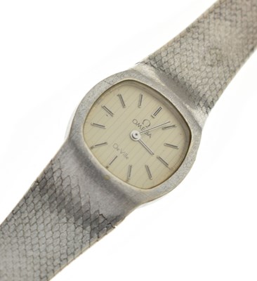 Lot 164 - Omega - Lady's De Ville silver '925' bracelet watch