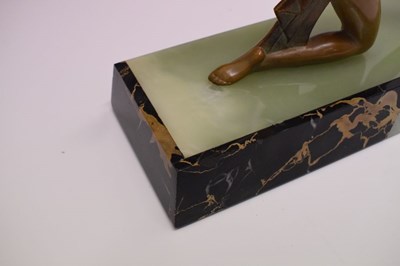 Lot 165 - Art Deco bronze figure of Diana the Huntress