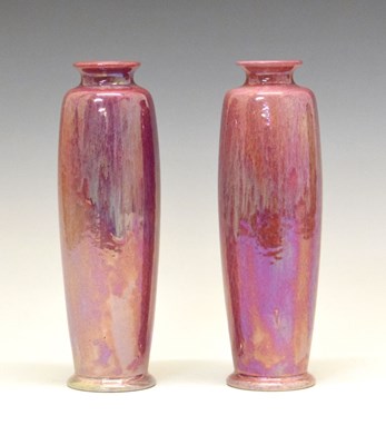 Lot 350 - Pair of Ruskin pottery lustre vases