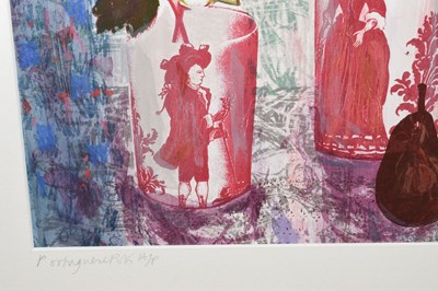 Lot 670 - Joanna Wright (British 20th century)  - Signed artist proof - 'Portuguese Pots'