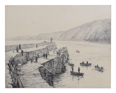 Lot 629 - Rowland Langmaid (1897-1956) - Signed etching - 'Clovelly'