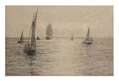 Lot 630 - Rowland Langmaid (1897-1956) - Signed etching - 'Silver Solent'