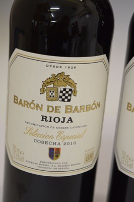 Lot 430 - Hacienda Don Herman Reserva Rioja, 2010 (x5) Baron de Barbon rioja, 2010 (x8) (13)