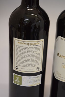 Lot 430 - Hacienda Don Herman Reserva Rioja, 2010 (x5) Baron de Barbon rioja, 2010 (x8) (13)