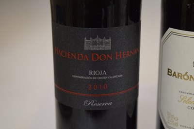 Lot 430 - Hacienda Don Herman Reserva Rioja, 2010 (x5) Baron de Barbon rioja, 2010 (x8) (13)