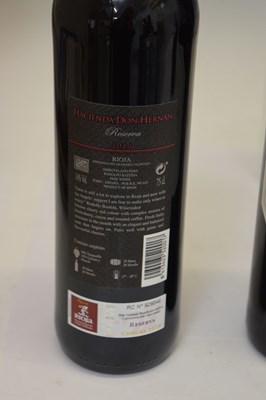 Lot 430 - Hacienda Don Herman Reserva Rioja, 2010 (x5) Baron de Barbon rioja, 2010 (x8) (13)