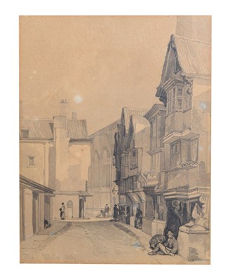 Lot 576 - William James Muller (1812-1845) - En Grisaille watercolour - St Nicholas Street