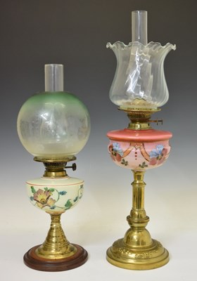 Lot 421 - Two Victorian oil lamps