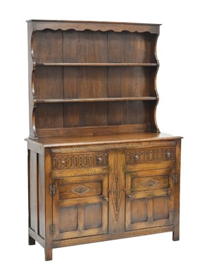 Lot 758 - Old reproduction oak dresser