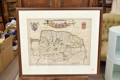 Lot 573 - Johannes Blaeu 17th century county map of Norfolk 1662