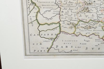 Lot 573 - Johannes Blaeu 17th century county map of Norfolk 1662