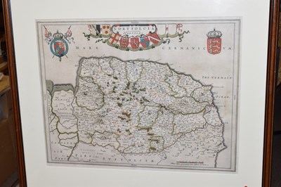 Lot 573 - Johannes Blaeu 17th century county map of Norfolk 1662