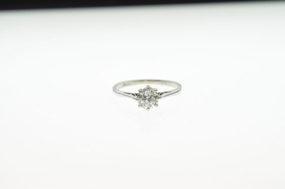 Lot 9 - Platinum solitaire diamond ring