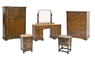 Lot 755 - Crown AY oak bedroom suite