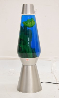 Lot 686 - Large modern lava lamp in green and blue