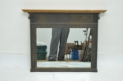 Lot 690 - Edwardian cast iron framed mirror