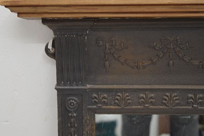 Lot 690 - Edwardian cast iron framed mirror