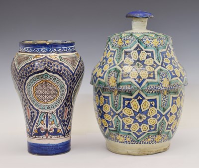 Lot Two items of Moroccan earthenware