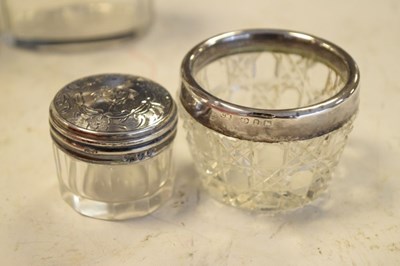 Lot 170 - Quantity of assorted silver-topped jars and requisites
