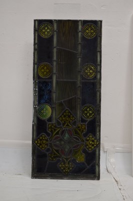 Lot 238 - Monumental Ecclesiastical stained and painted leaded glass six-panel Crucifixion window