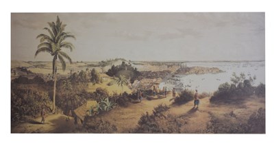 Lot 627 - Reproduction coloured print of 'Singapore, from Mount Wallich at sunrise'