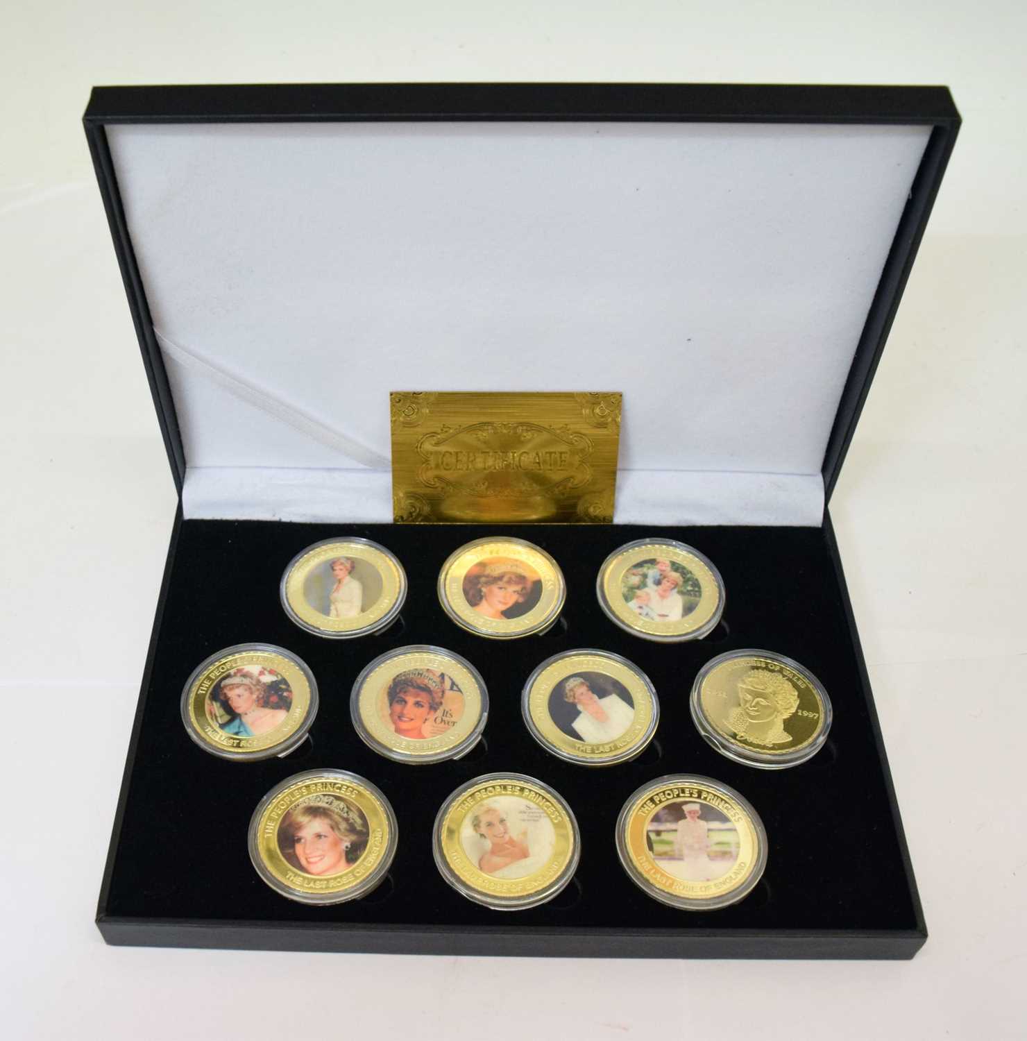 Lot 350 - Gold plated limited edition ten coin set