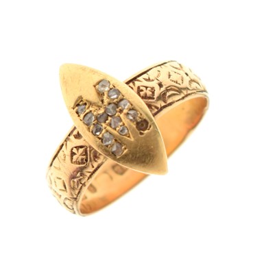 Lot 15 - 19th century diamond 18ct yellow gold ring