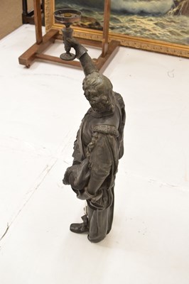 Lot 469 - Early 20th century spelter figural lamp of a cavalier