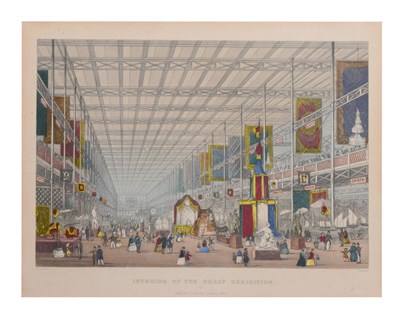 Lot 628 - Mid 19th century hand-coloured engraving - 'Interior of the Great Exhibition‘