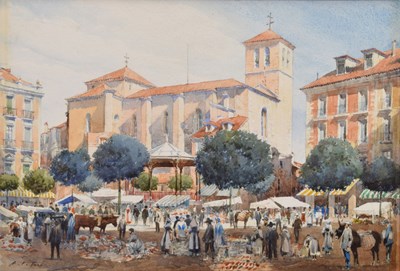 Lot 410 - Arthur Cecil Fare (1876-1958) - Watercolour - Segovia, Spain