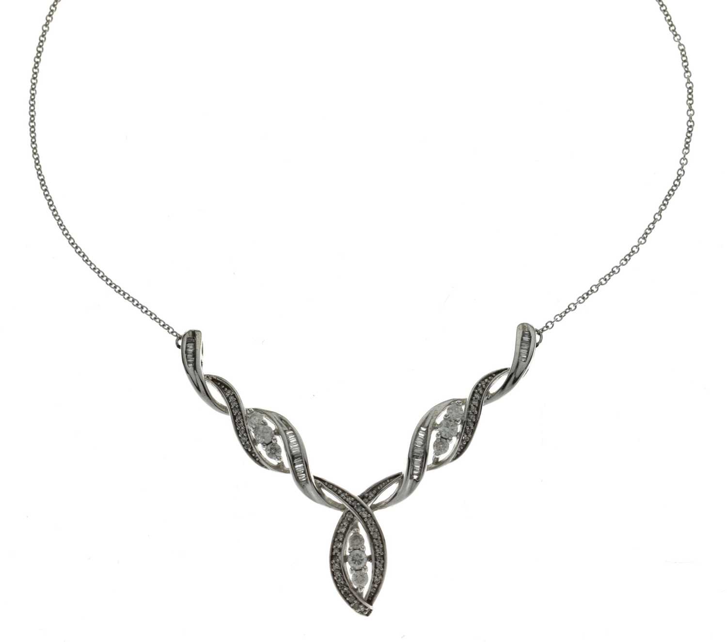 Lot Diamond white gold necklace