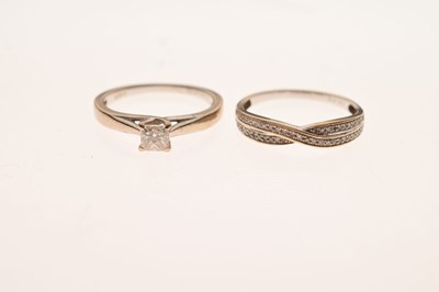 Lot 62 - 'Canadian Ice' princess cut solitaire diamond ring