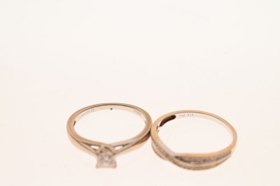 Lot 62 - 'Canadian Ice' princess cut solitaire diamond ring