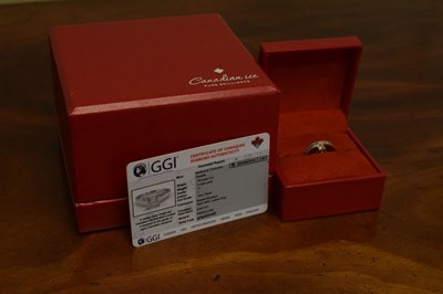 Lot 62 - 'Canadian Ice' princess cut solitaire diamond ring
